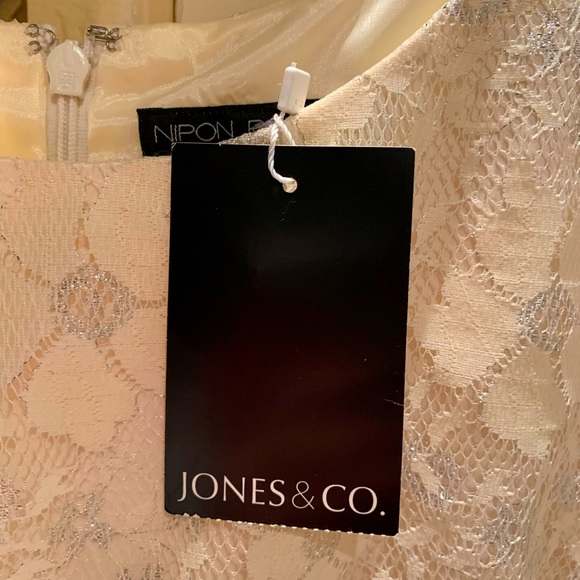 Brand new Jone New York dress in cream color with silver threads . Size : 14 - Picture 5 of 16